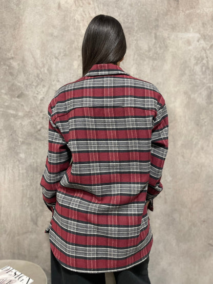 Camicia Check Vino