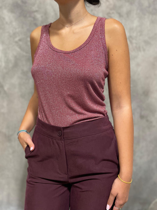 Canotta Lurex Vino