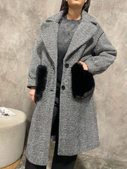 Cappotto Reversibile Grigio