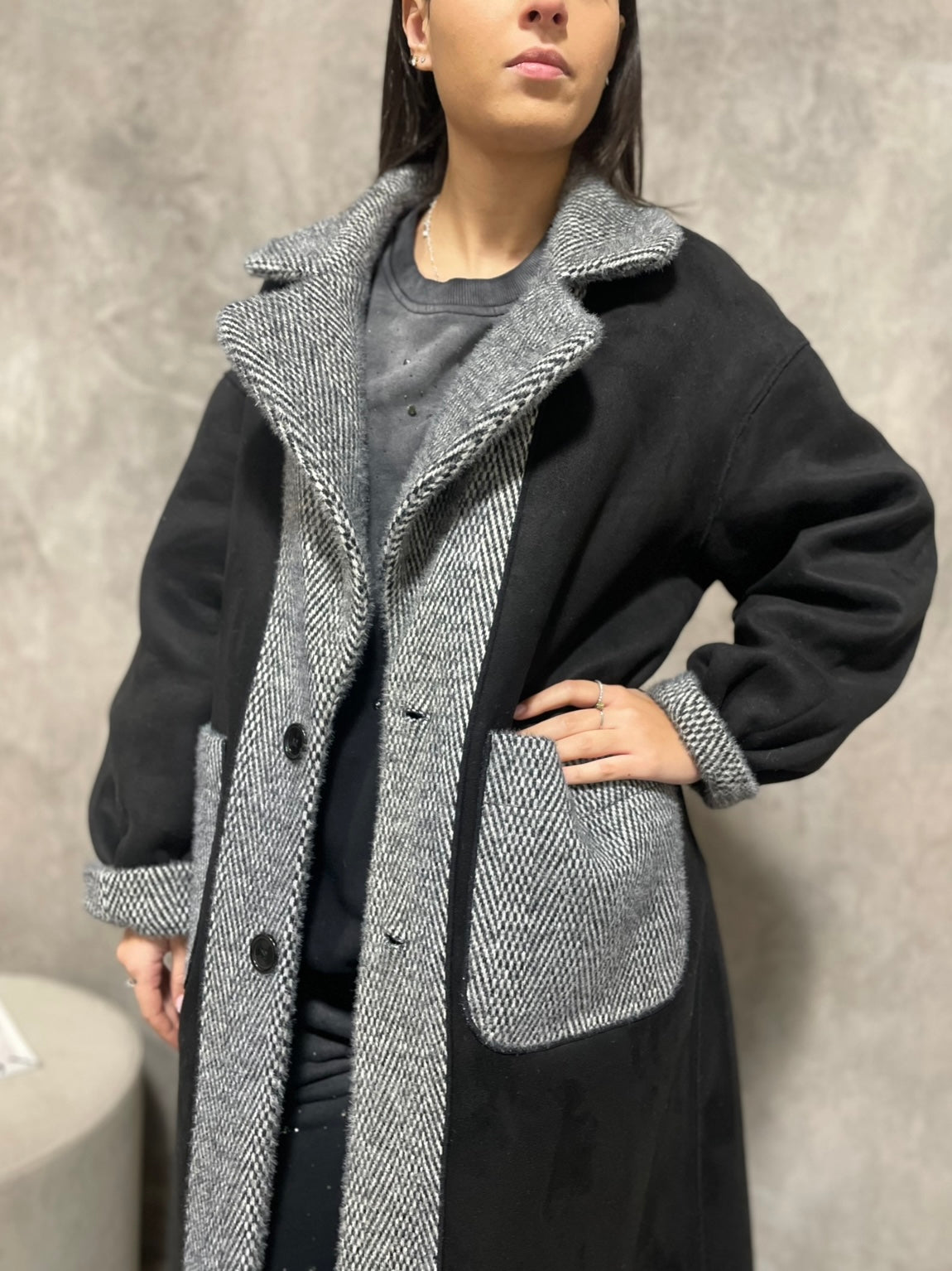 Cappotto Reversibile Grigio