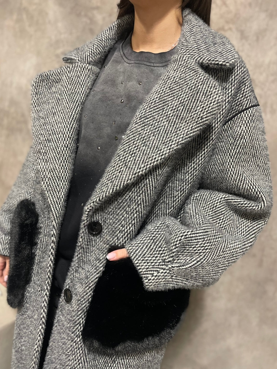 Cappotto Reversibile Grigio
