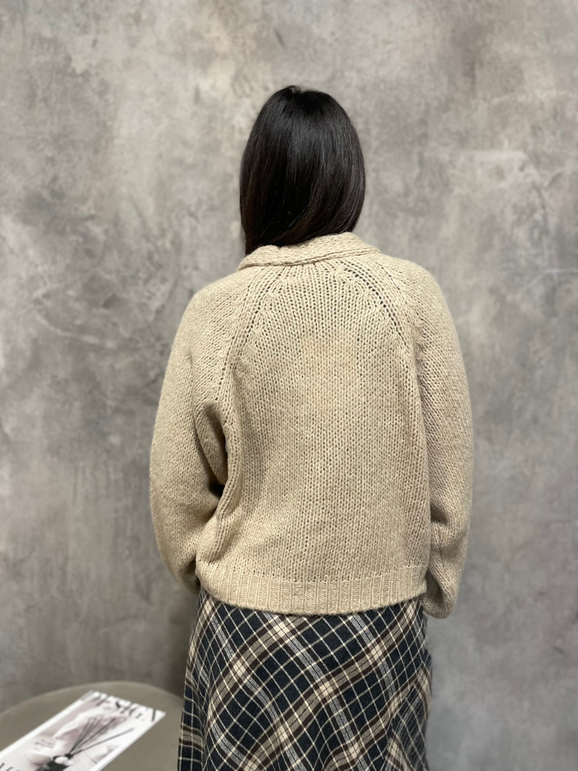 Cardigan Bottoni Beige