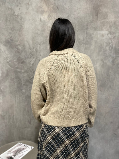 Cardigan Bottoni Beige