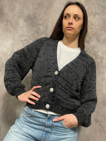 Cardigan Bottoni Gioiello