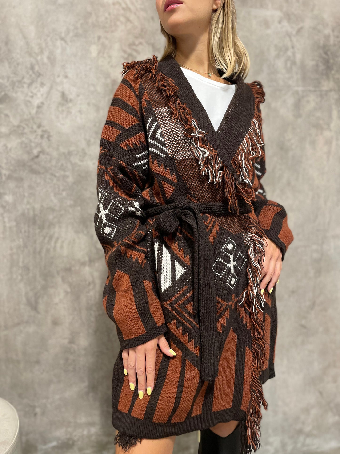 Cardigan Lungo Moro