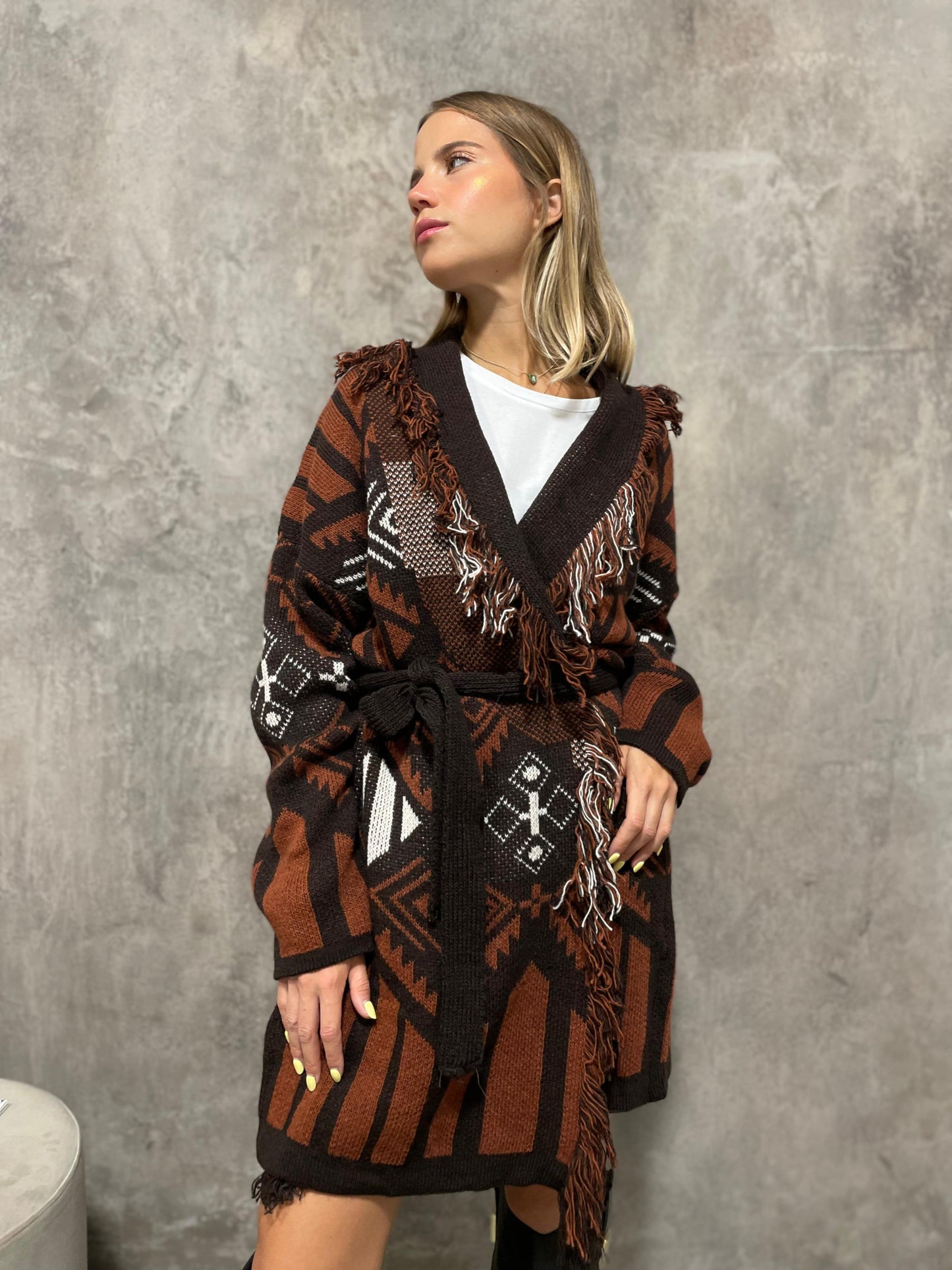 Cardigan Lungo Moro