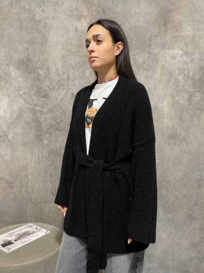 Cardigan Cintura Nero