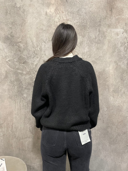 Cardigan Bottoni Nero