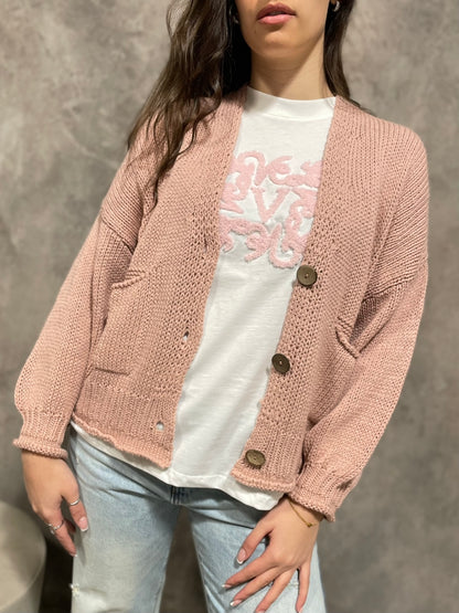 Cardigan Rosa