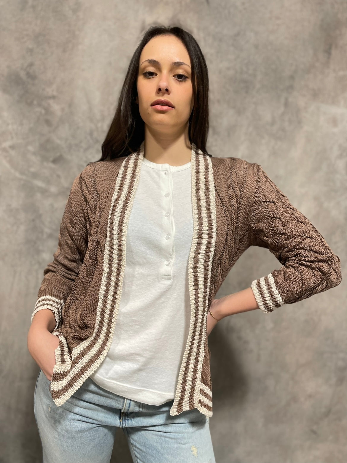 Cardigan Trecce Moro