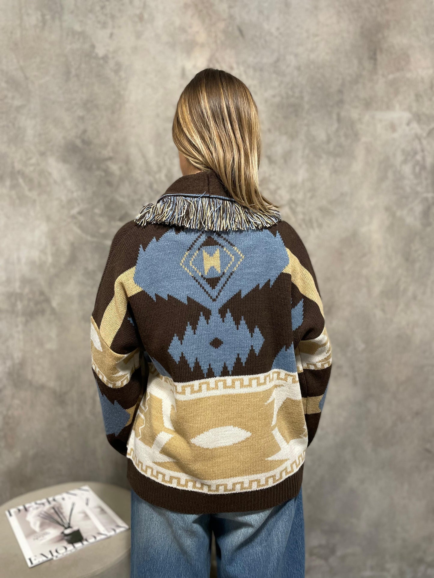 Cardigan Frange Moro