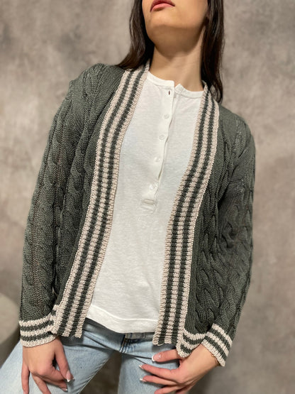 Cardigan Trecce Verde