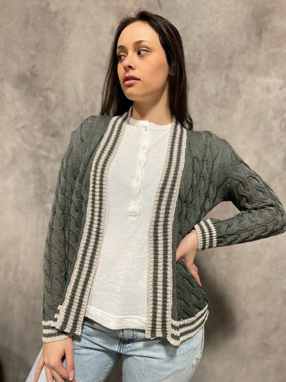 Cardigan Trecce Verde
