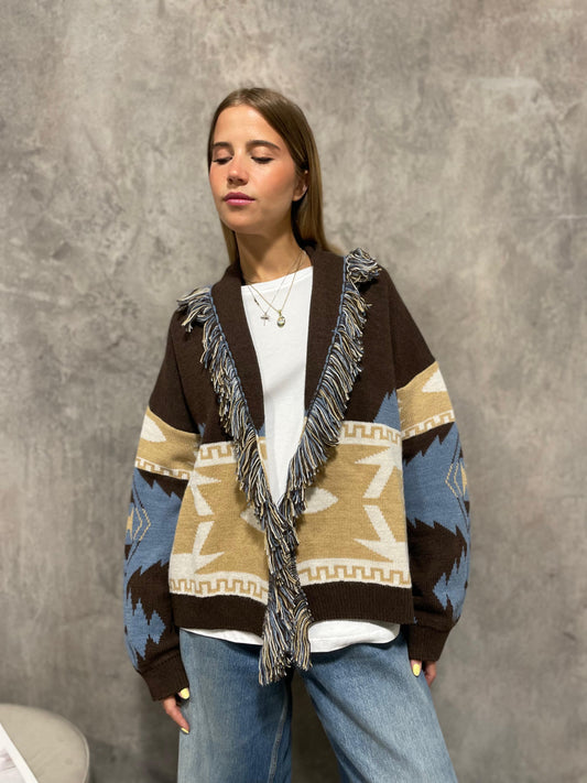 Cardigan Frange Moro