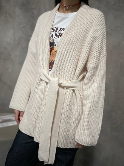 Cardigan Cintura Panna