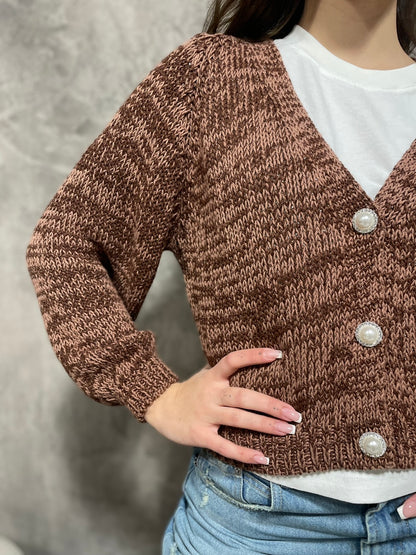 Cardigan Bottoni Gioiello