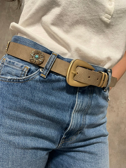 Cintura Fibbia Beige