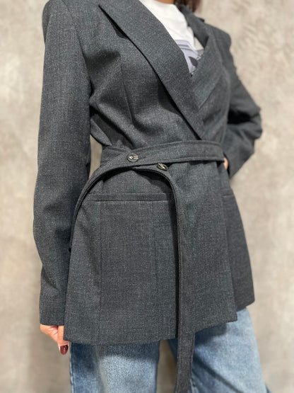 Blazer Cintura Grigio