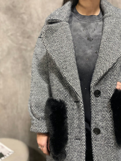 Cappotto Reversibile Grigio