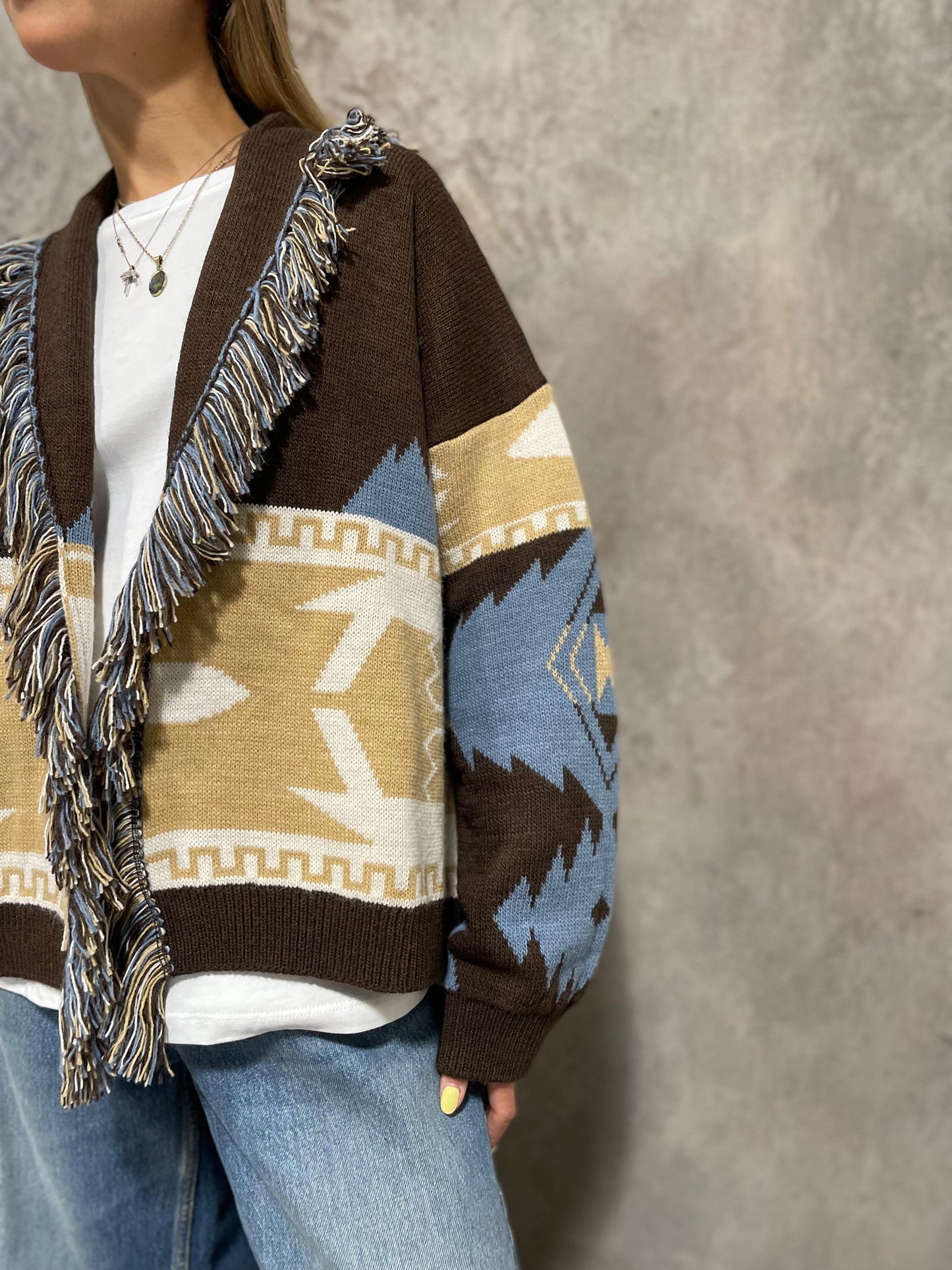 Cardigan Frange Moro