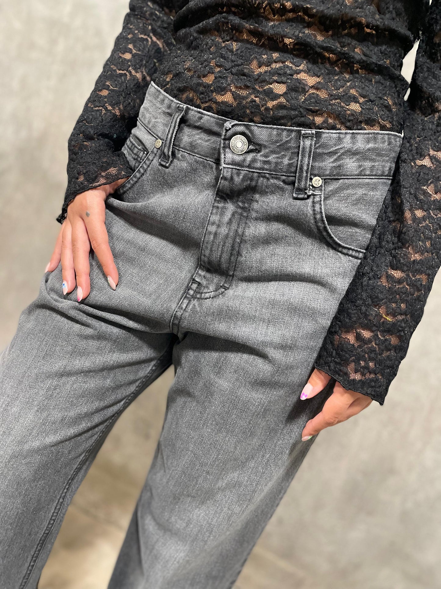 Jeans Con Risvolto
