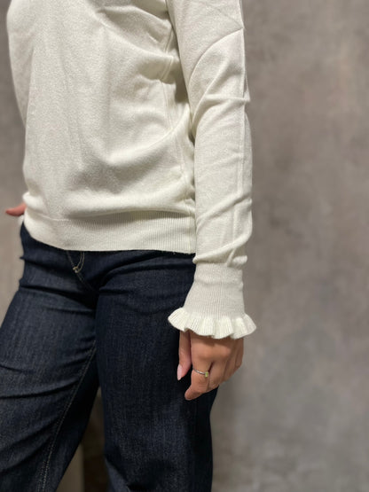 Maglia Rouches Panna