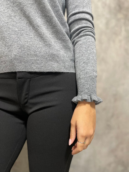 Maglia Rouches Grigia