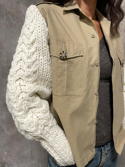Camicia Maniche In Maglia