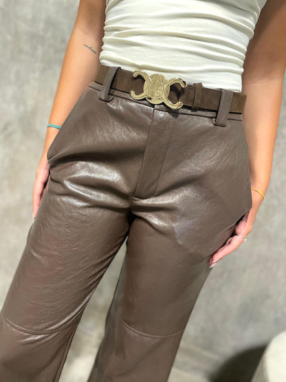 Pantalone Ecopelle Cioccolato