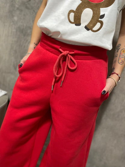 Pantalone Tuta Rosso