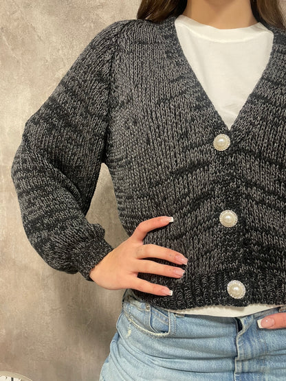 Cardigan Bottoni Gioiello