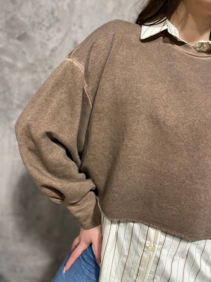 Felpa Crop Moro