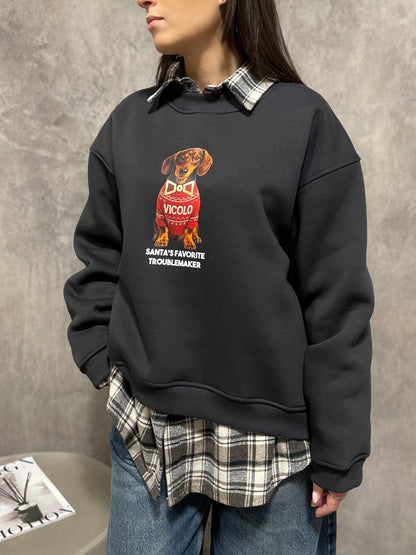 Felpa Natalizia Grigia