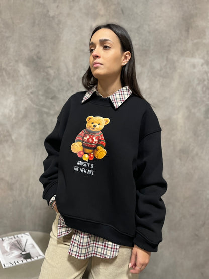 Felpa Natalizia Orsetto