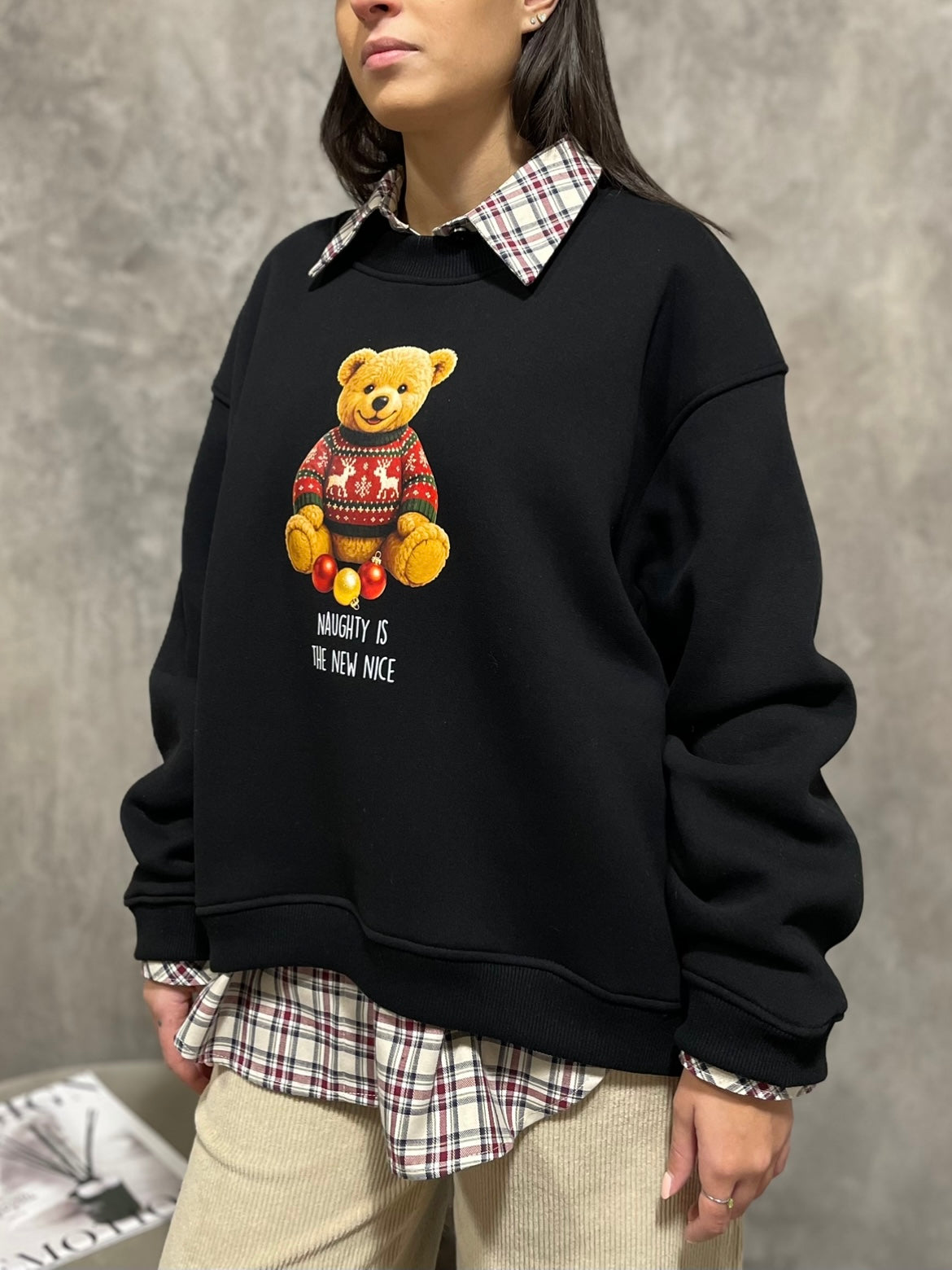 Felpa Natalizia Orsetto