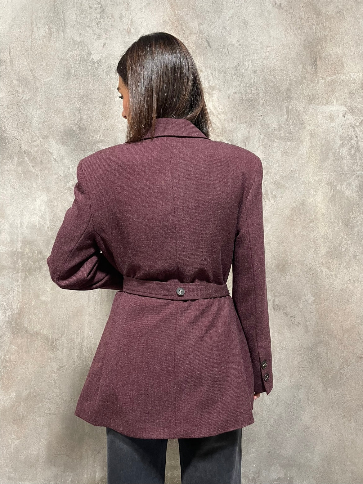 Blazer Cintura Bordeaux