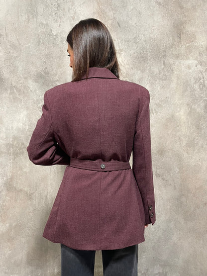 Blazer Cintura Bordeaux
