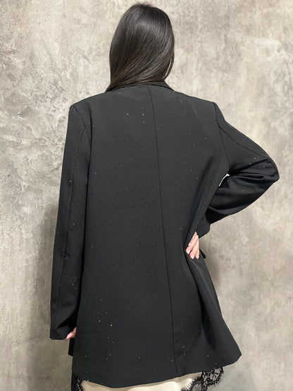 Blazer Strass Nero