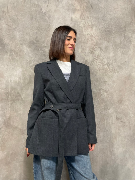 Blazer Cintura Grigio