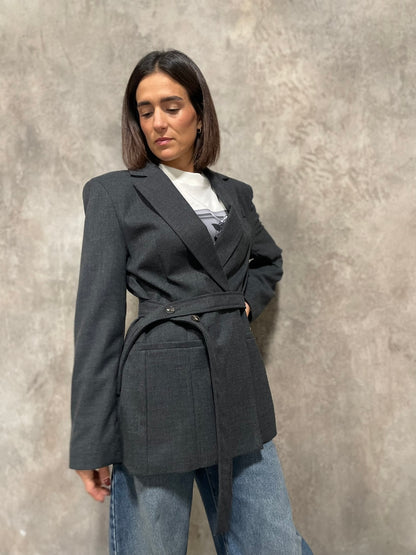 Blazer Cintura Grigio