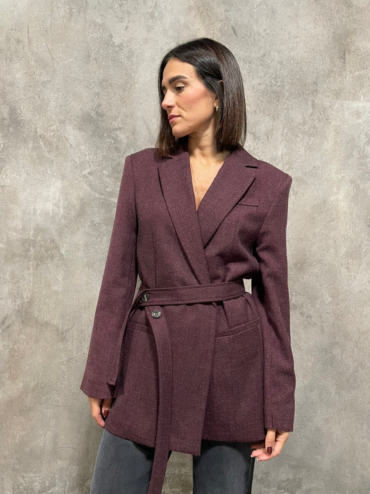 Blazer Cintura Bordeaux