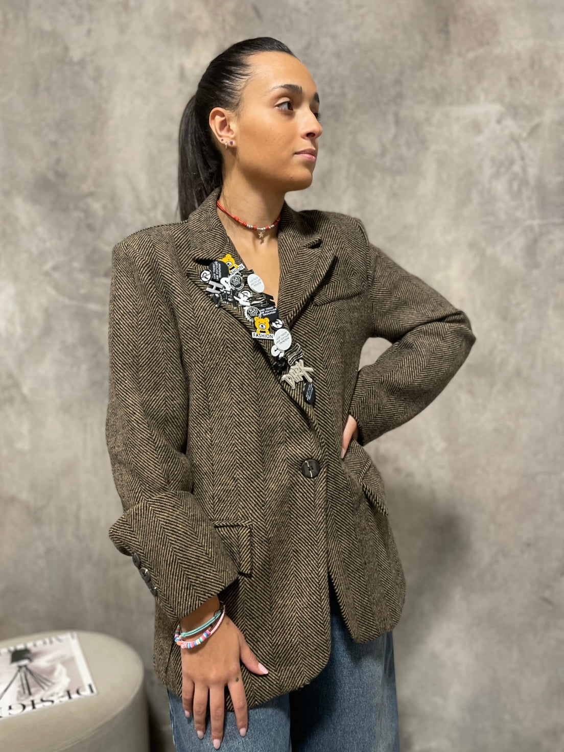 Blazer Spigato Spille