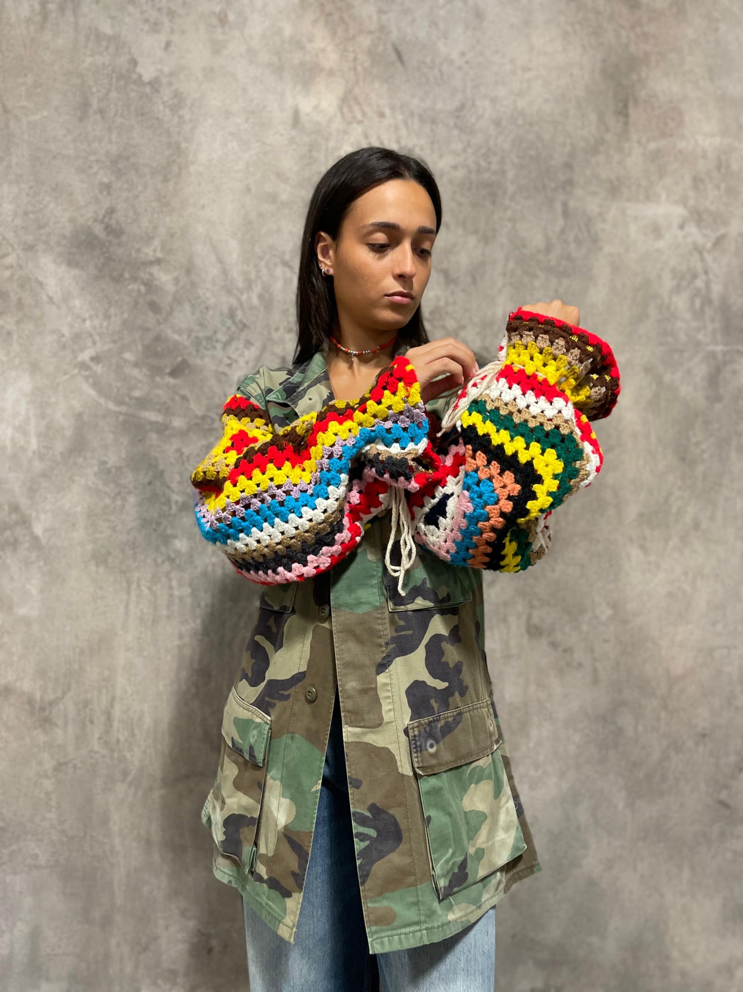 Giacca Maniche Crochet
