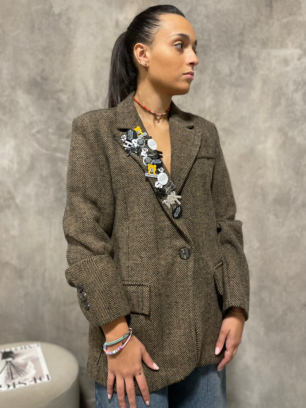 Blazer Spigato Spille