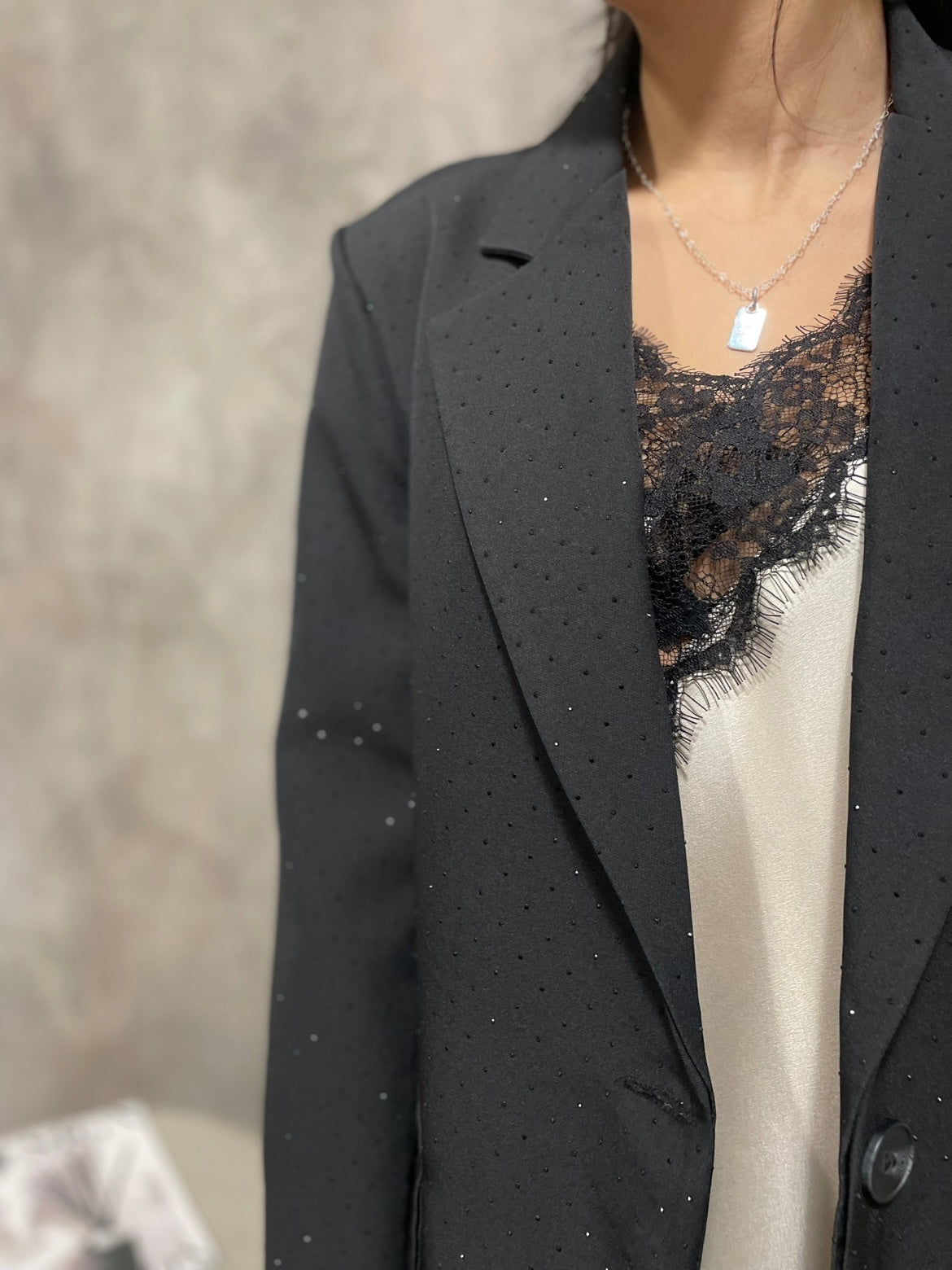 Blazer Strass Nero