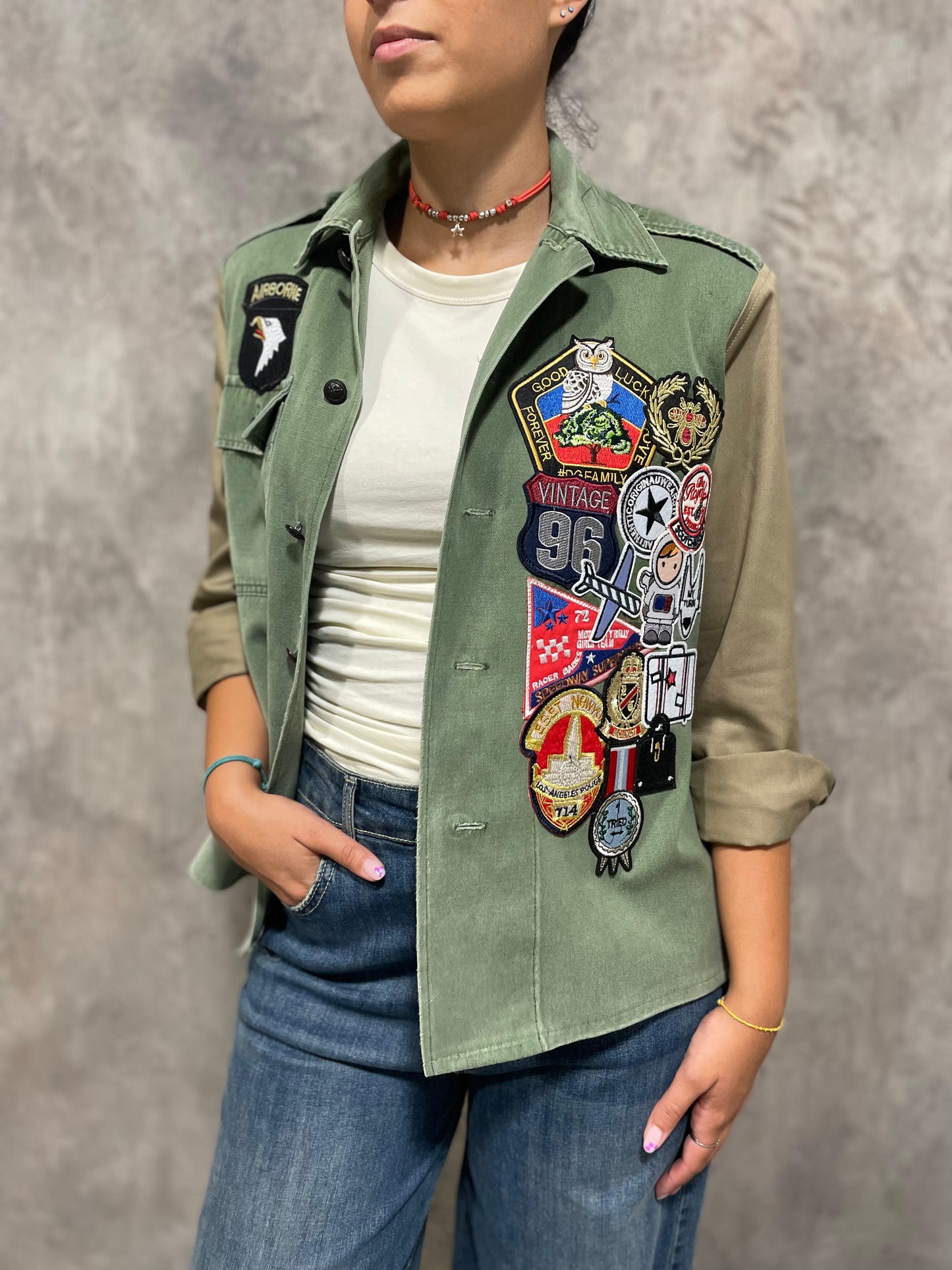 Giacca Militare Vintage Patch