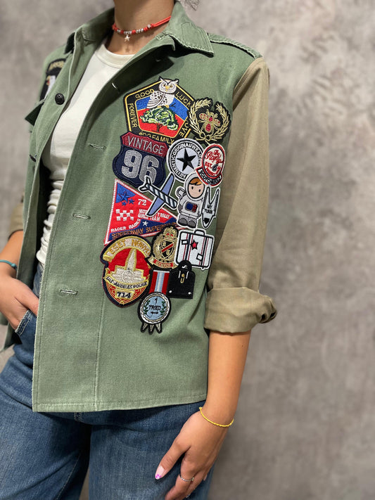 Giacca Militare Vintage Patch