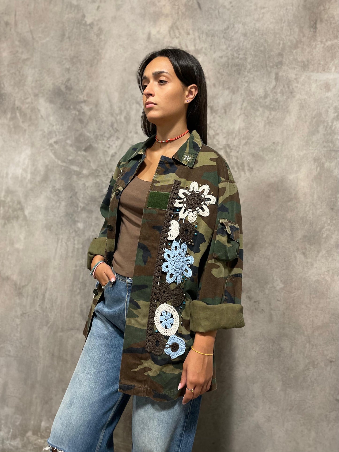 Camicia Militare Crochet