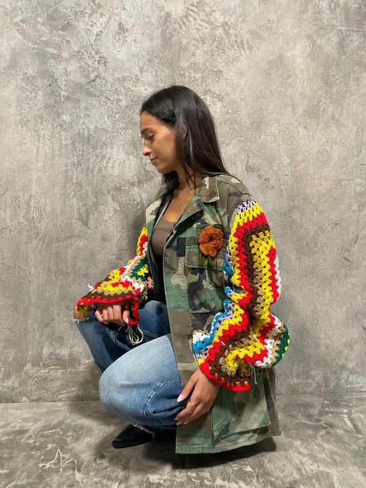 Giacca Maniche Crochet