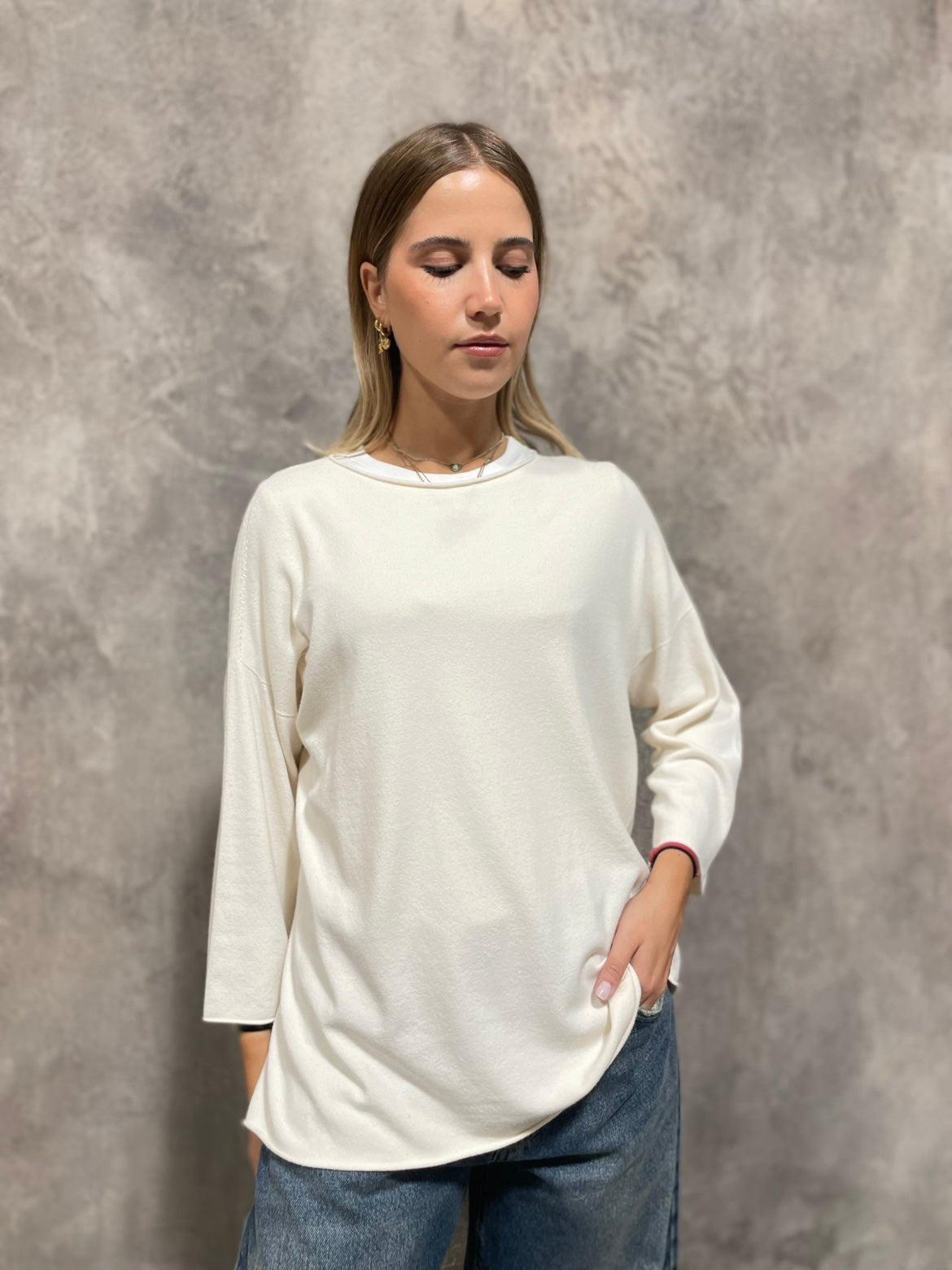 Maglia Rotolino Panna